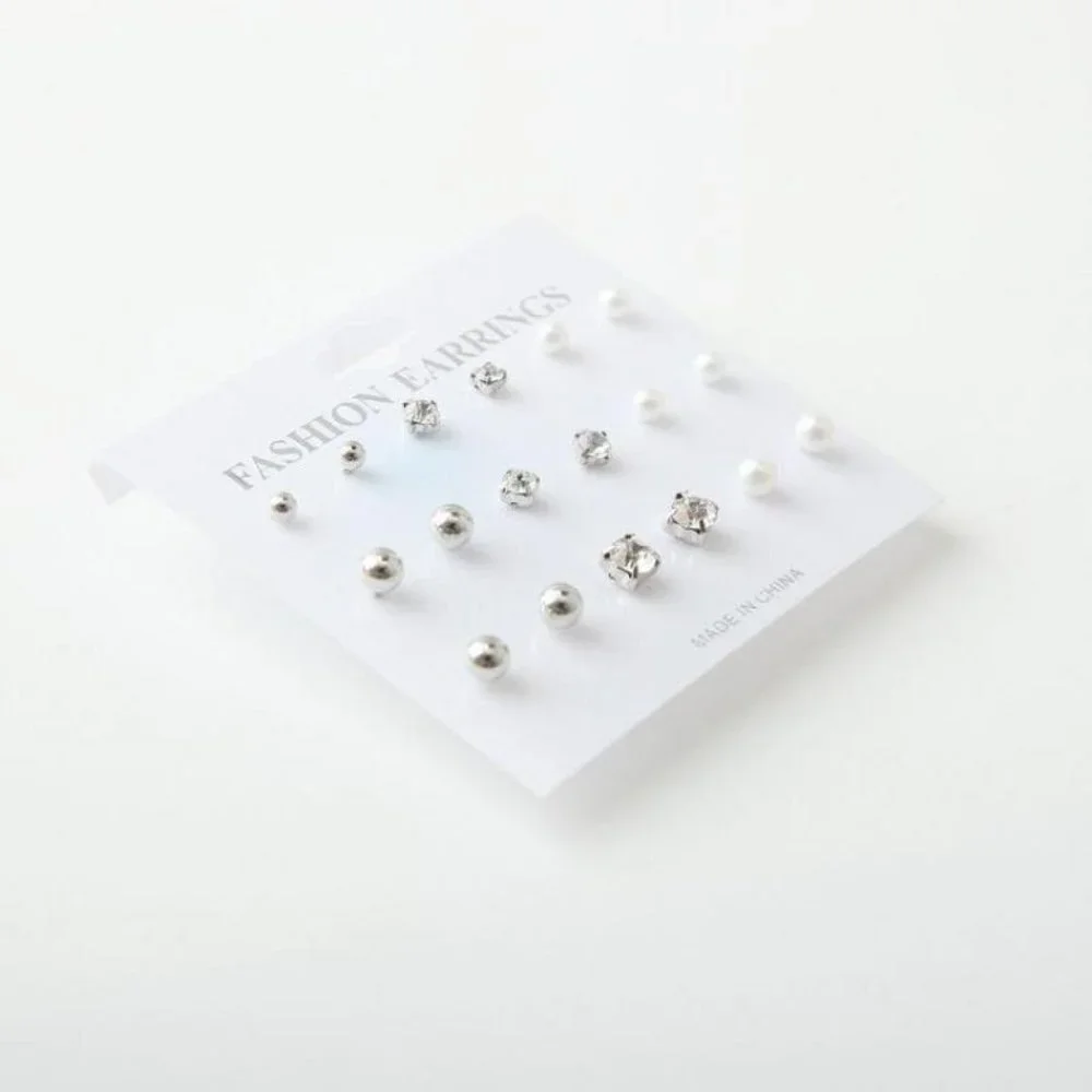 Set Pack Earrings Stud Women Circle Bohemian Hoop Drop Cute Trendy Jewelry - Picture 4 of 6